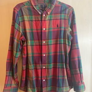 Ralph Lauren’s Mens button down plaid shirt